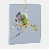 Ornement En Céramique Alaska State Photo insert and town name (Droite)