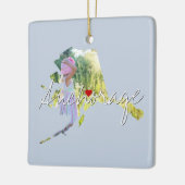 Ornement En Céramique Alaska State Photo insert and town name (Gauche)