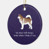 Ornement En Céramique Alaskan Malamute Dog Penser à votre conception (Gauche)