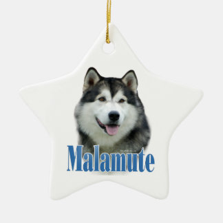 Ornement En Céramique Alaskan Porte - clé du nom du malamute