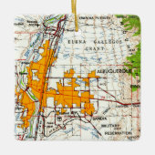 Ornement En Céramique Albuquerque Vintage Topo Map (Devant)
