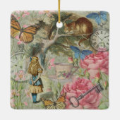 Ornement En Céramique Alice Cheshire Chat Wonderland Tree Garden (Dos)