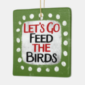Ornement En Céramique Alimenter L'Ornement Oiseaux (Gauche)