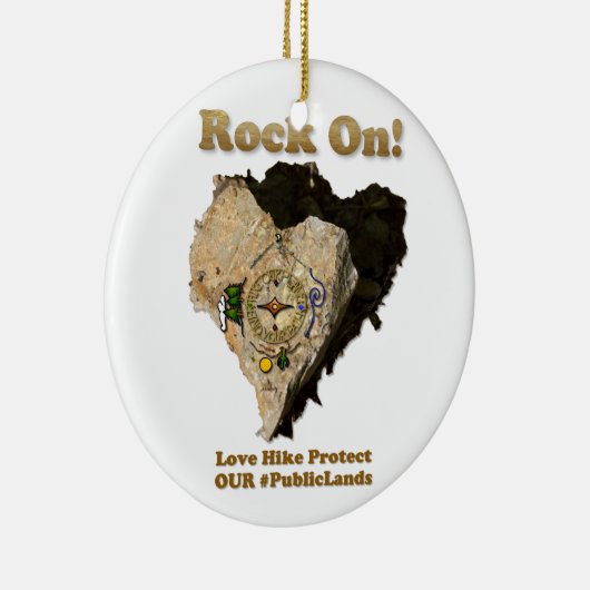 Ornement En Céramique ALLEZ ! Aimer La Randonnée Protéger Nos Terres Pub (Droite)