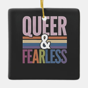 Ornement En Céramique Allié du mois de la fierté LGBT audacieux et queer