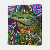 Ornement en céramique Alligator (Gauche)