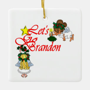 Ornement En Céramique Allons voir Brandon Angel Ornament de Noël