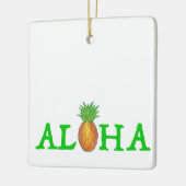 Ornement En Céramique Aloha Tropical Hawaiian Island Pineapple Hawaii (Gauche)