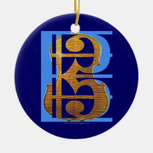 Ornement En Céramique Alto dans la clef d'alto