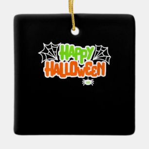 Ornement En Céramique Amateurs d'araignée Joyeux Halloween coloré mignon