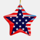 Ornement En Céramique American Flag Star (Dos)