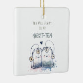 Ornement En Céramique Ami De L'Humour À Thé Meilleur Ami Joyeux Annivers (Droite)