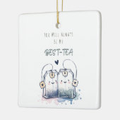 Ornement En Céramique Ami De L'Humour À Thé Meilleur Ami Joyeux Annivers (Gauche)