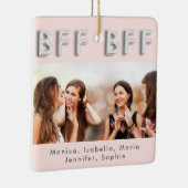 Ornement En Céramique Amis pour toujours or rose argent BFF photo (Droite)