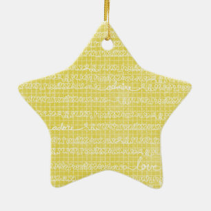 Ornement En Céramique Amour Adore Coeurs Ornament