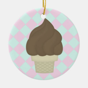 Ornement En Céramique Amour de crème glacée