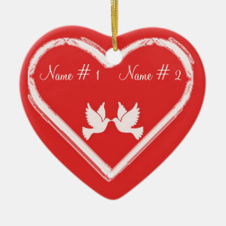 Ornement En Céramique Amour de Noël