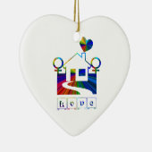 Ornement En Céramique AMOUR gai de maison d'arc-en-ciel (Droite)