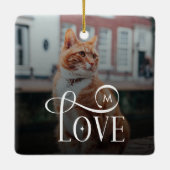 Ornement En Céramique Amour Moderne Animaux de Compagnie Personnalisés C (Dos)