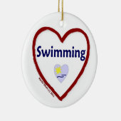 Ornement En Céramique Amour Natation (Droite)