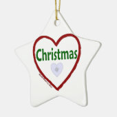 Ornement En Céramique Amour Noël (Gauche)