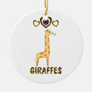 Ornement En Céramique Amour pour des girafes