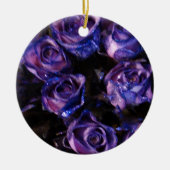 Ornement En Céramique Amour romantique violet Valentine Parties scintill (Devant)