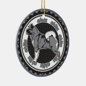 Ornement En Céramique Amoureux des chiens Akita (Droite)