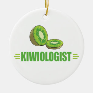 Ornement En Céramique Amoureux Kiwi Lover