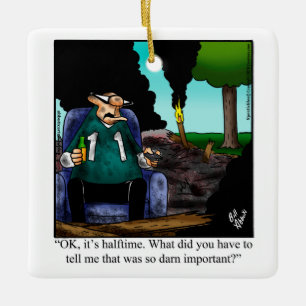 Ornement En Céramique Amusant Humour de fan de football
