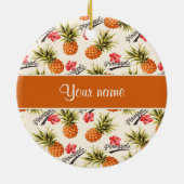 Ornement En Céramique Ananas et ketmie (Dos)