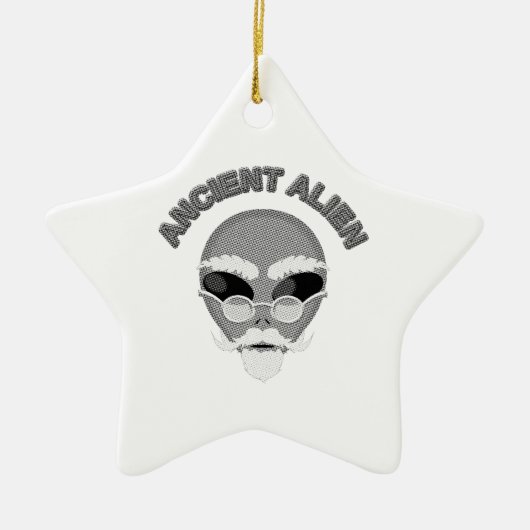 Ornement En Céramique Ancien journal en chef Alien (Devant)