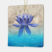 Ornement En Céramique Ancienne Egypte Styled Magic Blue Lotus Flower (Gauche)