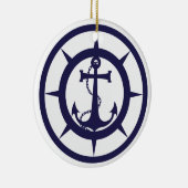 Ornement En Céramique Ancre nautique (Droite)