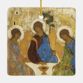 Ornement En Céramique Andrei Rublev Iconique Trinity Angels Abraham Bibl (Dos)
