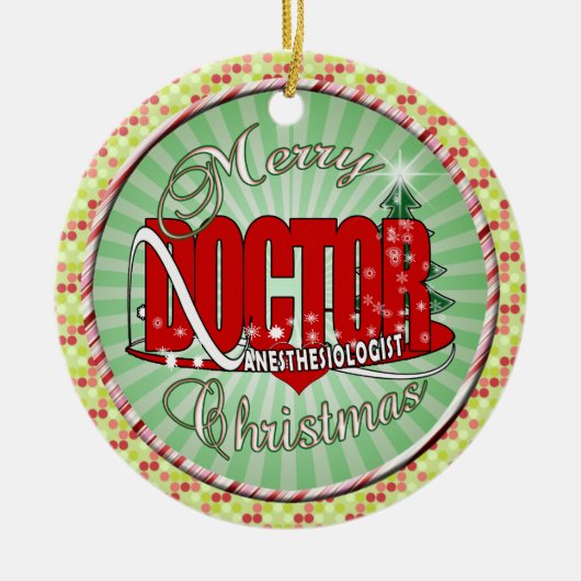 ORNEMENT EN CÉRAMIQUE ANESTHÉSISTE DE NOËL (Devant)