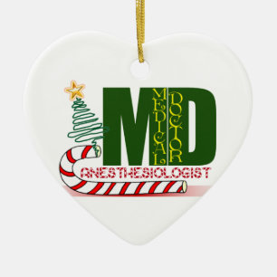 Ornement En Céramique Anesthésiste MERRY CHRISTMAS