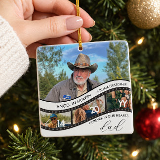 Ornement En Céramique Ange au ciel Noël Photo personnalisée Rouleau