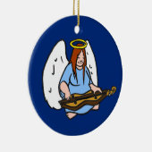 Ornement En Céramique Ange de dulcimer (Droite)