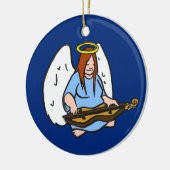 Ornement En Céramique Ange de dulcimer (Gauche)