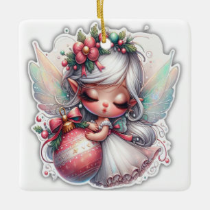 Ornement En Céramique Ange de Noël
