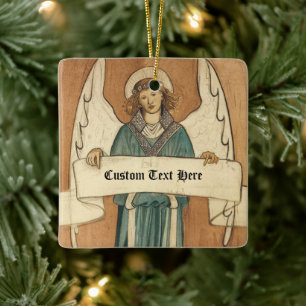 Ornement En Céramique Ange victorien vintage par William Morris