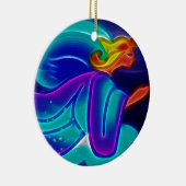 Ornement En Céramique Angel bleu (Droite)