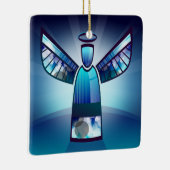 Ornement En Céramique Angel bleu stylisé (Droite)