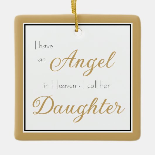 Ornement En Céramique Angel dans le Ciel Fille Photo (Devant)