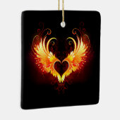 Ornement En Céramique Angel Fire Heart with Wings (Droite)