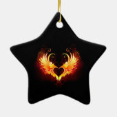 Ornement En Céramique Angel Fire Heart with Wings (Dos)