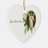 Ornement En Céramique Angel Priant Dans Un Jardin (Droite)