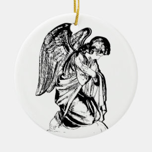 Ornement En Céramique Angel sur n'importe quelle couleur