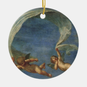 Ornement En Céramique Angels Détail d'Adonis Dirigé par des Cupidons par